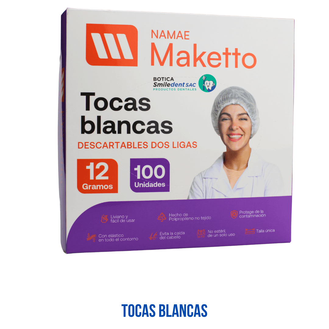 Tocas Blanco de 100 Unidades