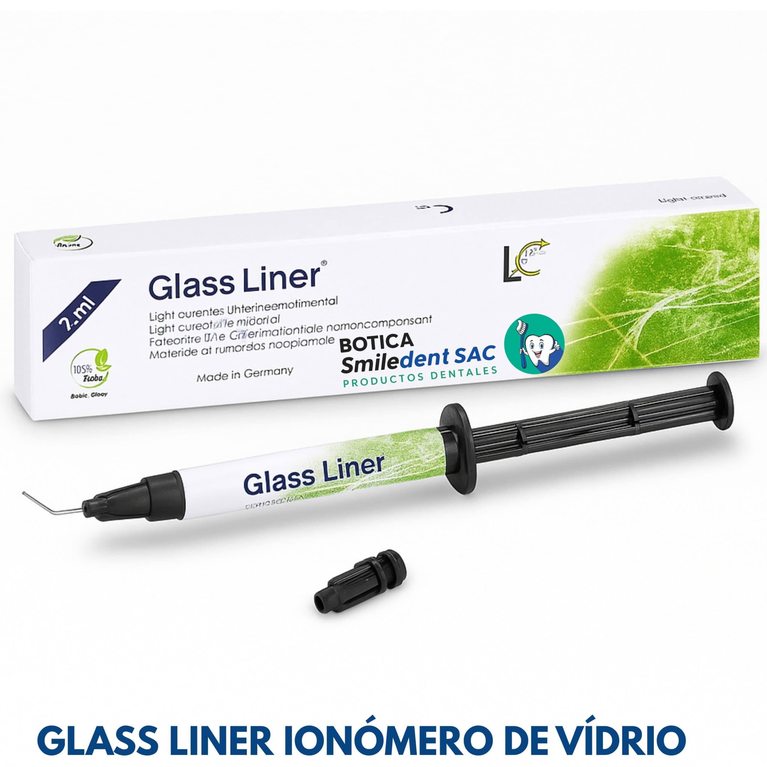 Glass Liner Ionómero Base Foto de vidrio de 2ml