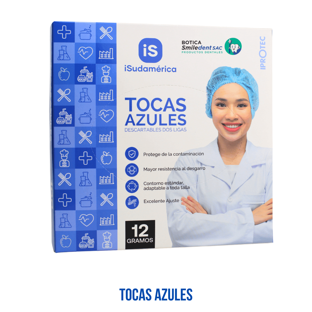 Tocas Azules de 100 Unidades